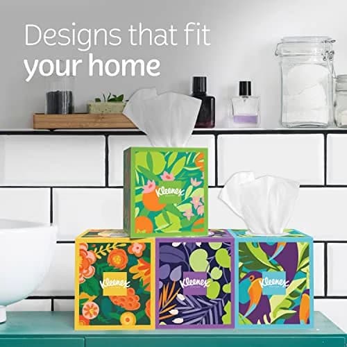 Kleenex Ultra Soft Facial Tissues Cube Boxes, 80 Tissues per Box, 3-Ply, Pack of 16 | Hypoallergenic & Dermatologist Tested thumbnail 9