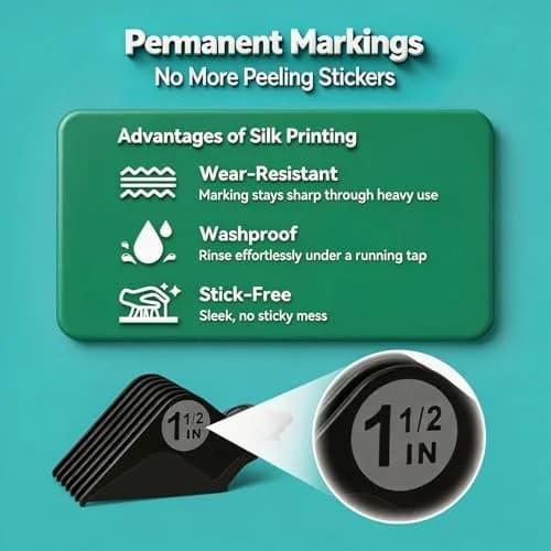 LAVEST Black Clipper Guards Set | 1.25" to 2" Cutting Lengths | 4 Piece Set thumbnail 5