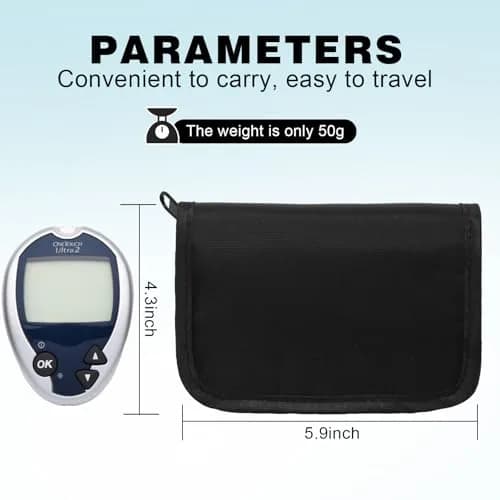 GENCAM Diabetes Travel Case for One Touch Ultra 2/Accu Chek | Compact Blood Glucose Monitor Organizer thumbnail 4