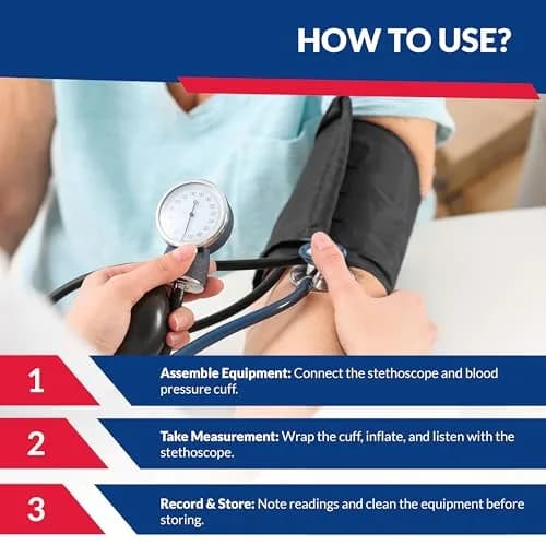 Dixie EMS Deluxe Aneroid Sphygmomanometer Blood Pressure Monitor Set 2-Pack Black | Accurate Readings for Home & Professional Use thumbnail 6