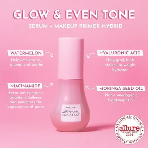 Glow Recipe Watermelon Glow Niacinamide Dew Drops & PHA+BHA Toner Duo | 2 Count (Pack of 1) thumbnail 5