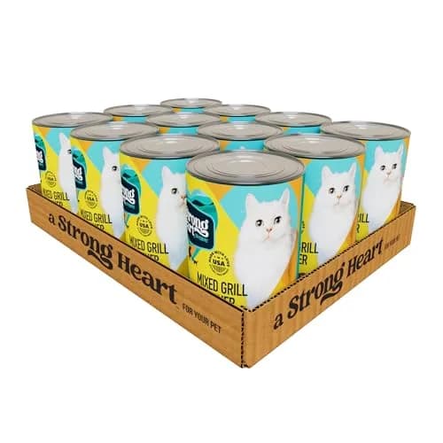 Strongheart Adult Cat Pate, Mixed Grill Dinner, 13.2oz Can | Complete & Balanced for Adult Cats thumbnail 1