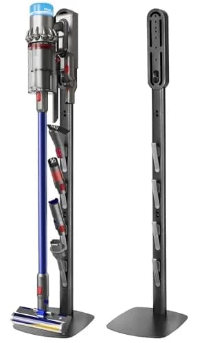 Kukikan Metal Vacuum Stand Holder for Dyson V8-V15 & Gen5 | 3.69 kg (8.14 lb) Floor Docking Station with 4 Hooks thumbnail 1