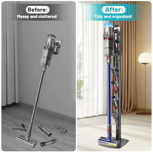 Kukikan Metal Vacuum Stand Holder for Dyson V8-V15 & Gen5 | 3.69 kg (8.14 lb) Floor Docking Station with 4 Hooks thumbnail 7