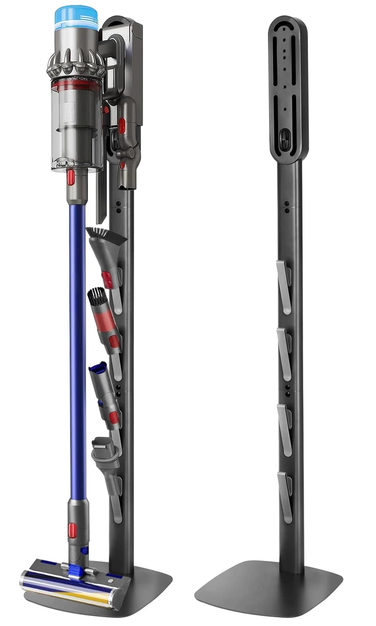 Kukikan Metal Vacuum Stand Holder for Dyson V8-V15 & Gen5 | 3.69 kg (8.14 lb) Floor Docking Station with 4 Hooks - main product image