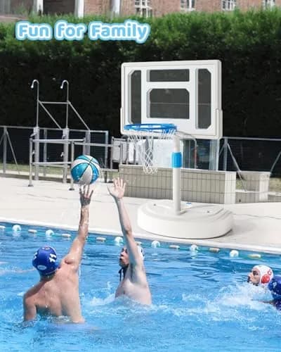 Mayfire Swimming Pool Basketball Hoop 32in | Adjustable Poolside Goal for All Ages thumbnail 5