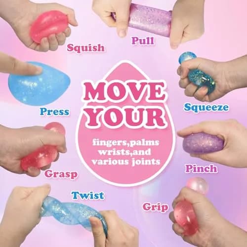 JIACAI Water Drop Stress Balls 8.5cm (3.35in) | Sensory Fidget Toy for Anxiety Relief thumbnail 4