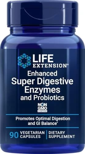 Life Extension Enhanced Super Digestive Enzymes and Probiotics, 90 Vegetarian Capsules | Supports Digestion of Plant-Based Foods thumbnail 1