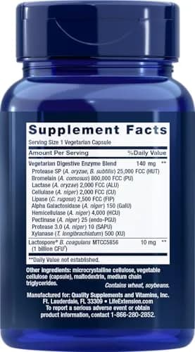 Life Extension Enhanced Super Digestive Enzymes and Probiotics, 90 Vegetarian Capsules | Supports Digestion of Plant-Based Foods thumbnail 2