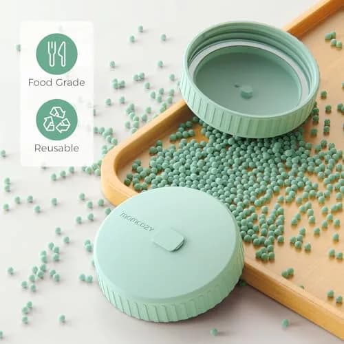 Momcozy Glass Breast Milk Pitcher Lid Green | Leak Proof with Thickened Silicone Seal & Pressure Release Valve (1 pc) thumbnail 5