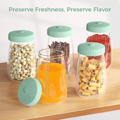 Momcozy Glass Breast Milk Pitcher Lid Green | Leak Proof with Thickened Silicone Seal & Pressure Release Valve (1 pc) thumbnail 7