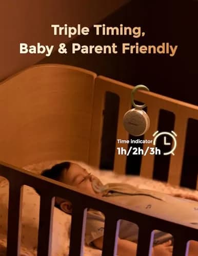 Momcozy Portable Sound Machine with Night Light | 20 Soothing Sounds for Baby Sleep thumbnail 6