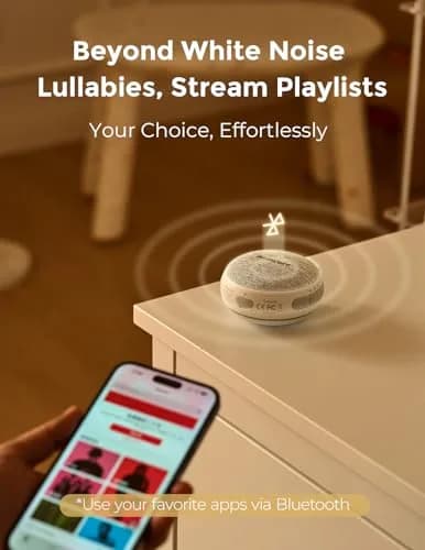 Momcozy Portable Sound Machine with Night Light | 20 Soothing Sounds for Baby Sleep thumbnail 7