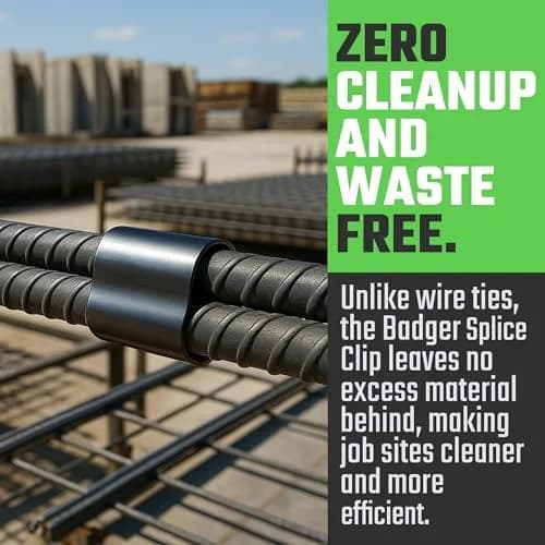 Badger Rebar Products Concrete Rebar Splice Clips 50 Count | Secure Reinforcement, Eliminates Wire Tying thumbnail 4