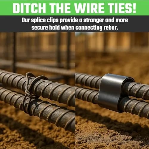 Badger Rebar Products Concrete Rebar Splice Clips 50 Count | Secure Reinforcement, Eliminates Wire Tying thumbnail 3