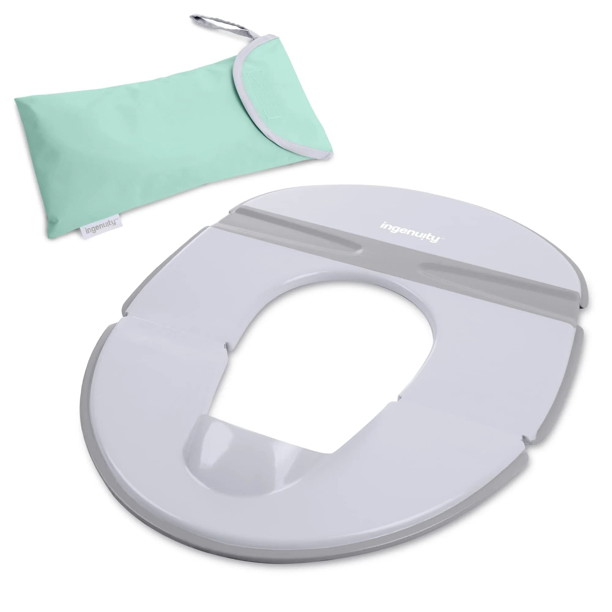 Ingenuity Foldaway Travel Potty Training Seat with Storage Bag - Portable & Easy One-Handed Open - main product image