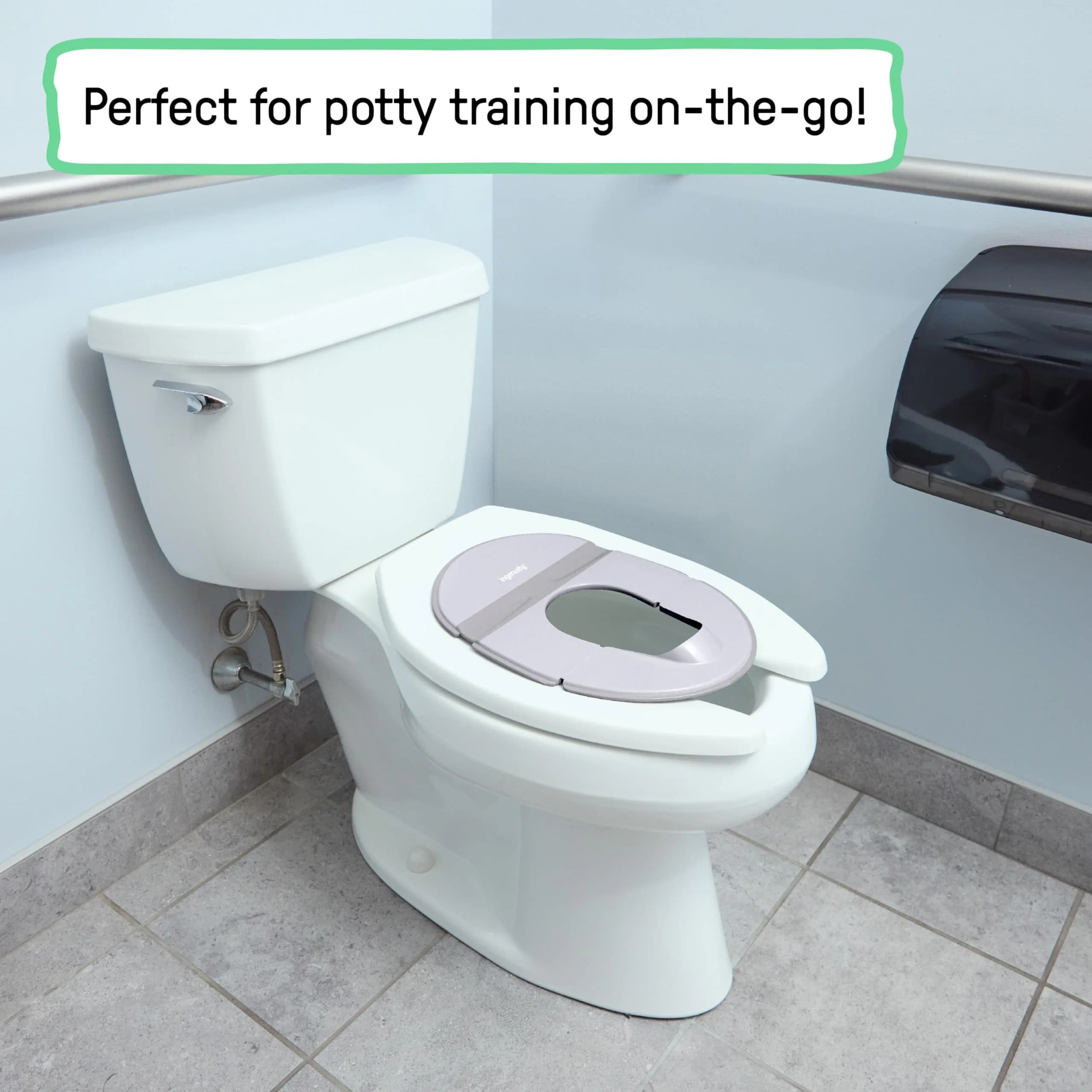 Ingenuity Foldaway Travel Potty Seat with Storage Bag | Portable Toddler Potty for Travel - view 2