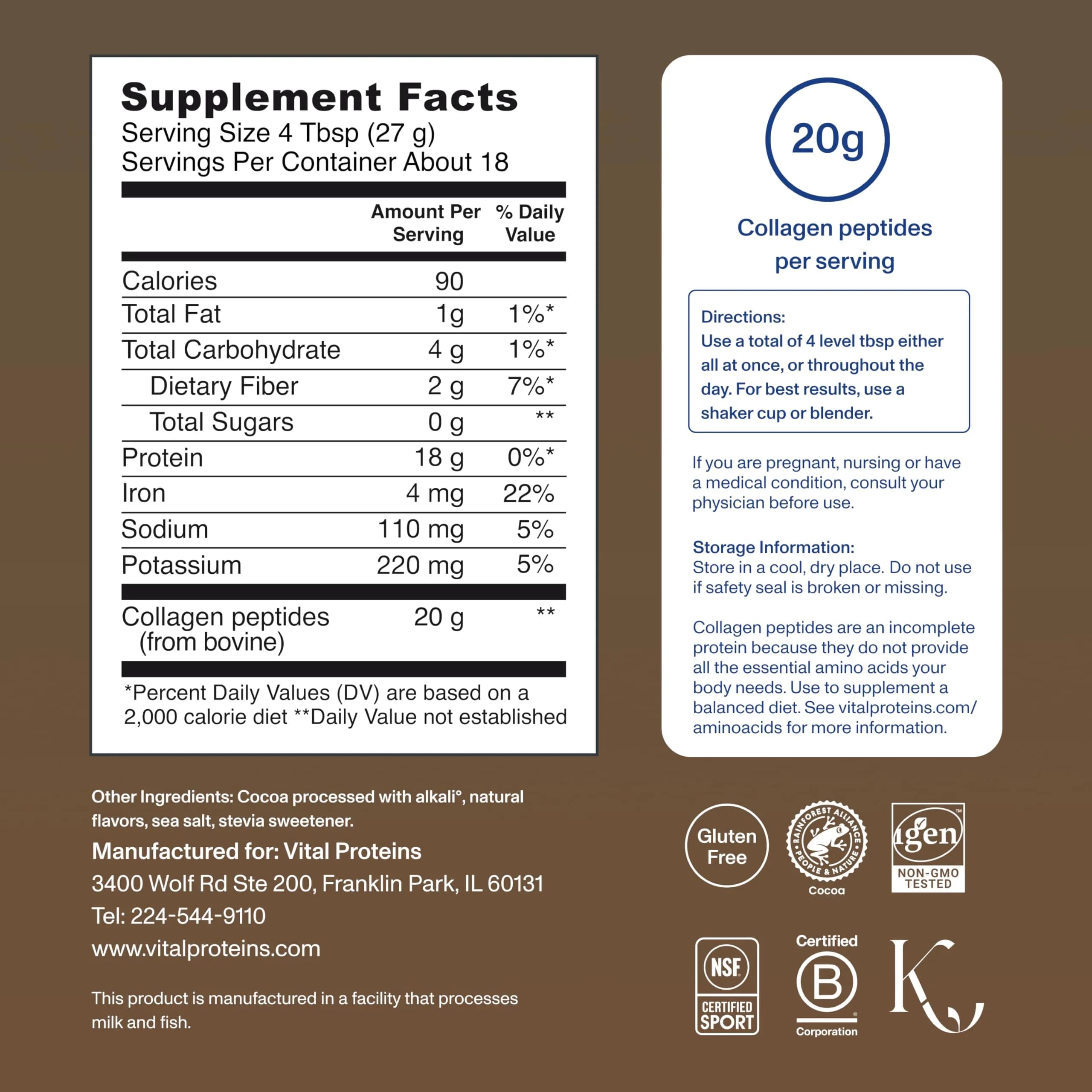Vital Proteins Grass Fed Collagen Powder Supplement Unflavored | Hydrolyzed Collagen for Skin, Hair, Nail & Joint Health - view 6