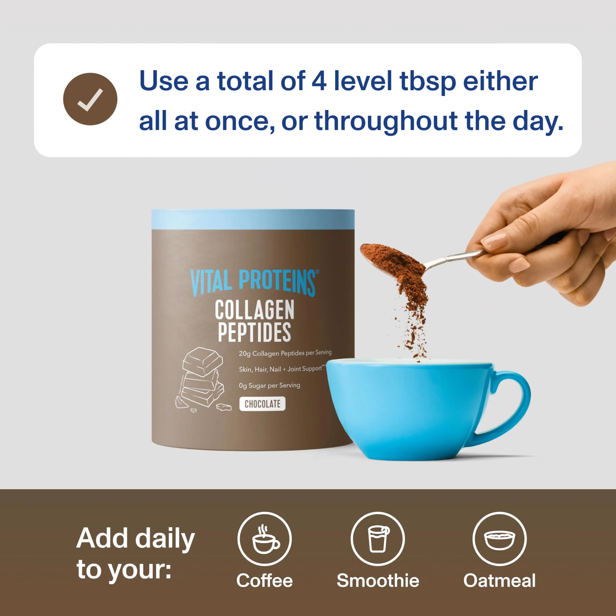 Vital Proteins Grass Fed Collagen Powder Supplement Unflavored | Hydrolyzed Collagen for Skin, Hair, Nail & Joint Health - view 8