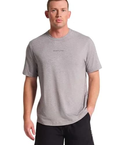 MUNICIPAL Men's Municipal Sport Utility Short Sleeve T-Shirt Athletic Gray X-Large | Moisture Wicking & Odor Control thumbnail 1