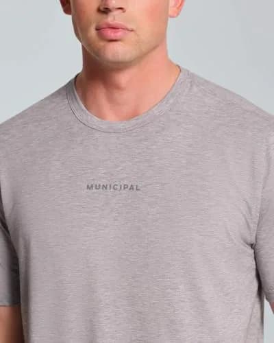 MUNICIPAL Men's Municipal Sport Utility Short Sleeve T-Shirt Athletic Gray X-Large | Moisture Wicking & Odor Control thumbnail 3