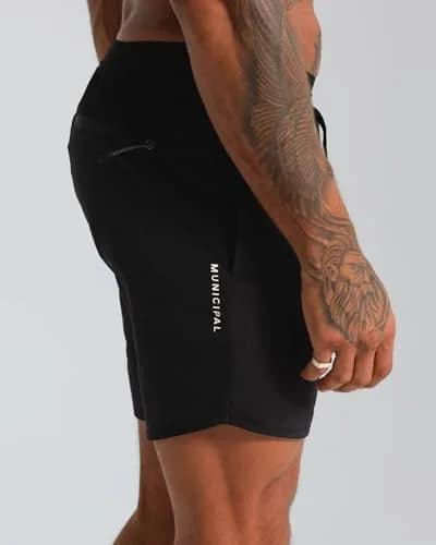 MUNICIPAL Daybreak Lined 5" Shorts | Black, Medium | Unmatched Comfort & Functionality thumbnail 3