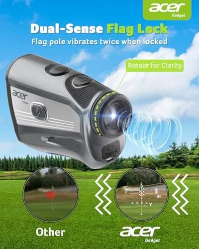 Acer Rangefinder with Slope - 1700 Yards Laser Golf Rangefinder, Rechargeable, 6X Magnification, Flag Locking, Vibration, Waterproof, Gift for Men thumbnail 5