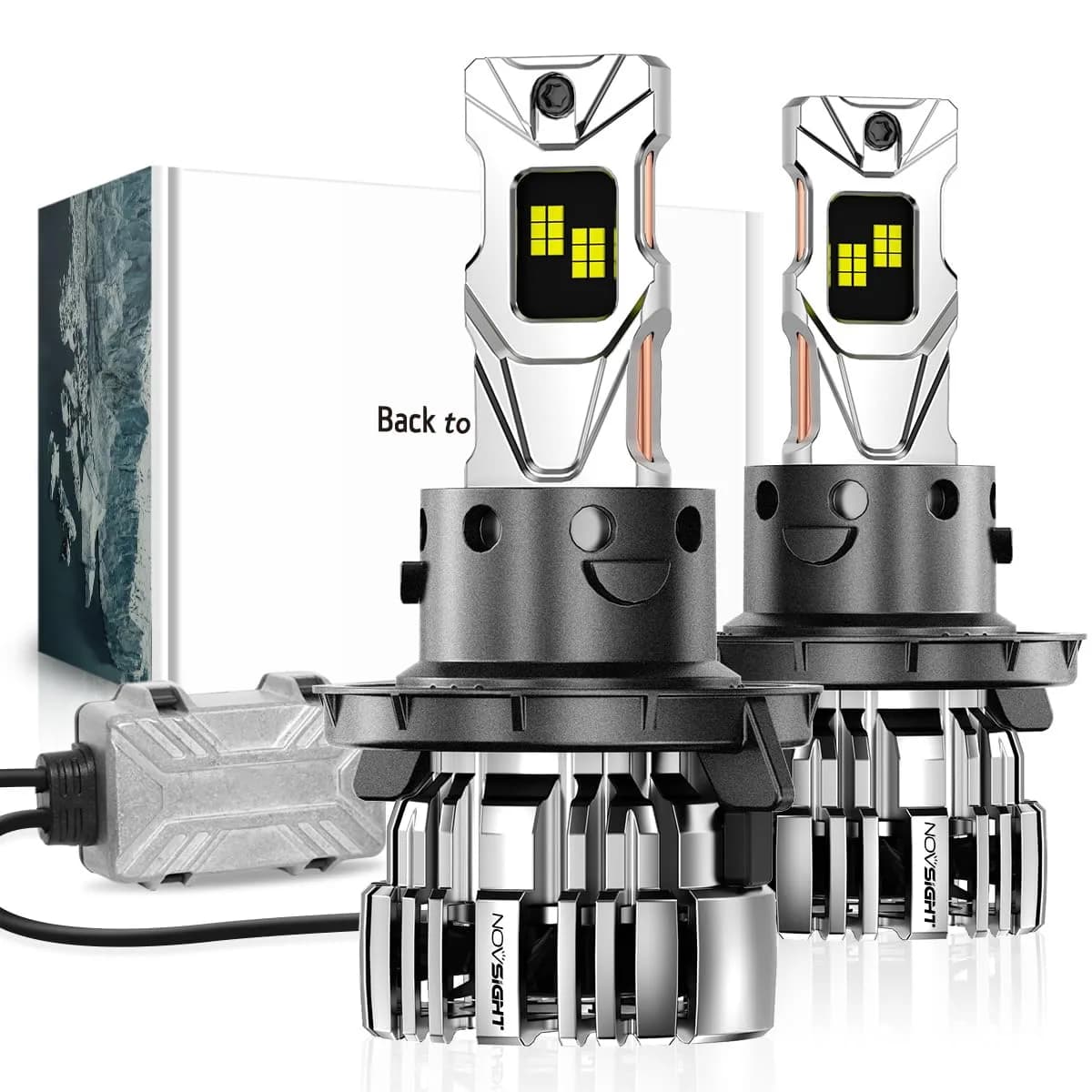 NOVSIGHT H13 LED Fog Light Bulbs | 55000 Lumens, 6500K Cool White, 100,000 Hour Durability