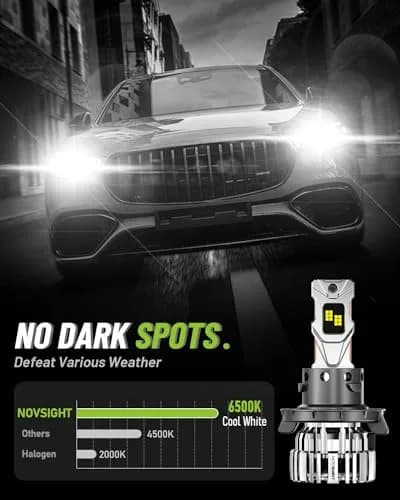 NOVSIGHT H13 LED Fog Light Bulbs | 55000 Lumens, 6500K Cool White, 100,000 Hour Durability thumbnail 4