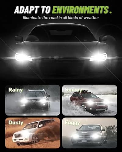 NOVSIGHT H13 LED Fog Light Bulbs | 55000 Lumens, 6500K Cool White, 100,000 Hour Durability thumbnail 3