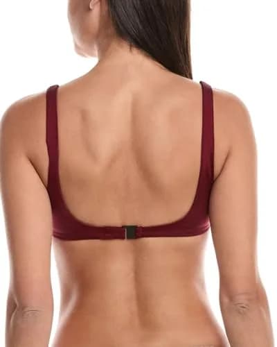 Onia Danica Bikini Top Large Red | Padded Underwire, Notched Bridge, Fully Lined thumbnail 2