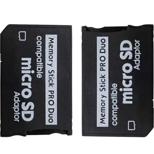 Funturbo Micro SD to Memory Stick PRO Duo Adapter 2-Pack | Compatible with PSP, Camera, Handycam thumbnail 1