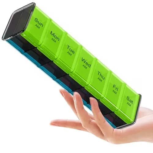 BEXEEN Extra Large Pill Organizer XXL Pill Box 7 Day | 14 Compartments (7 Day/Night) thumbnail 1
