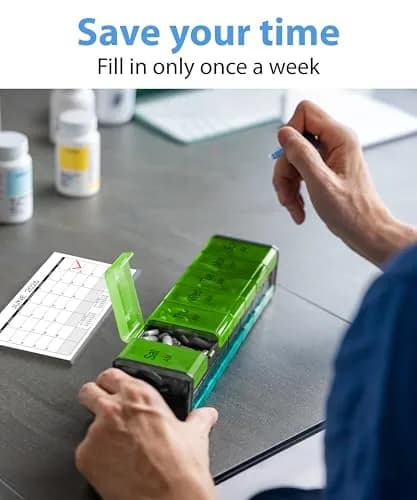 BEXEEN Extra Large Pill Organizer XXL Pill Box 7 Day | 14 Compartments (7 Day/Night) thumbnail 8