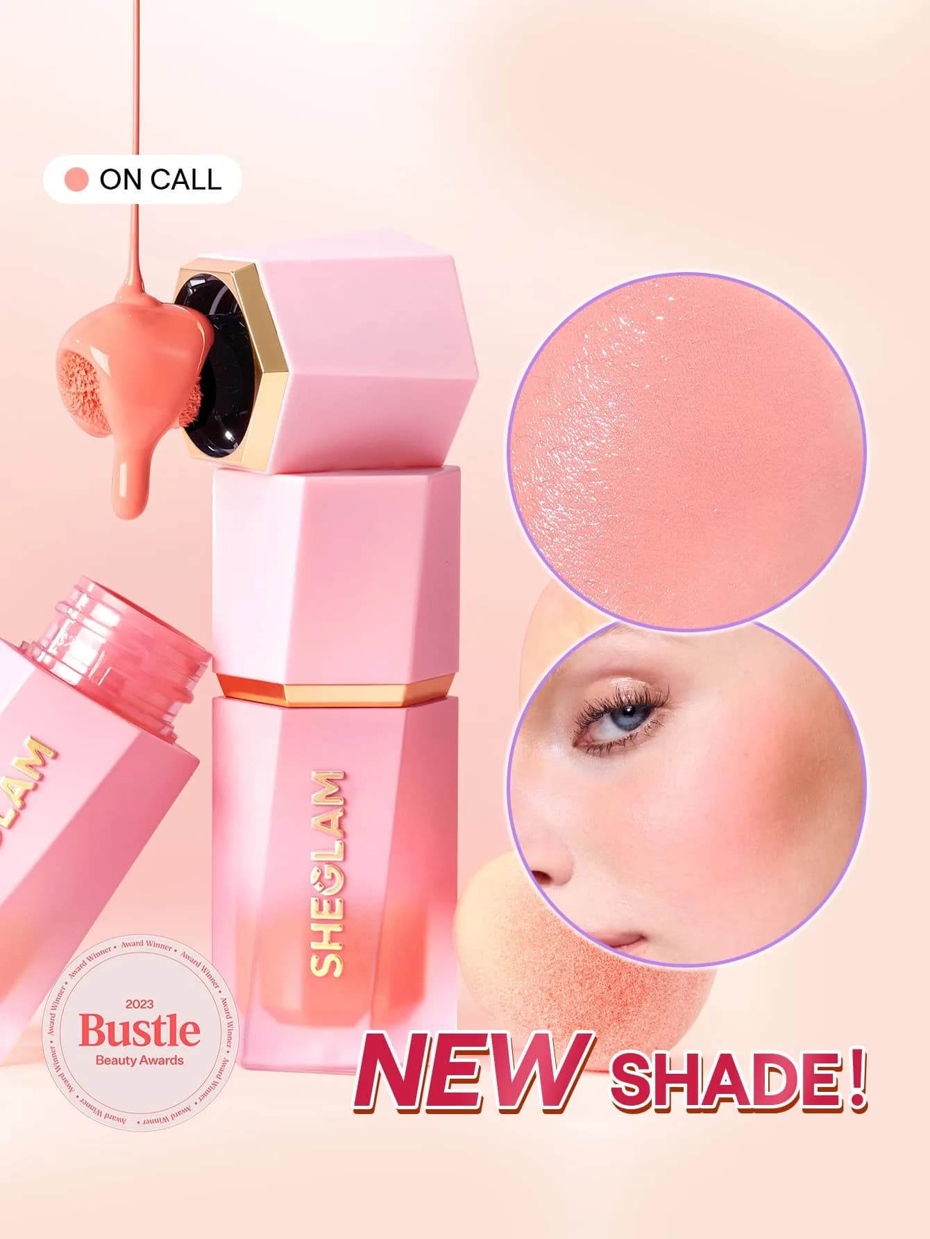 SHEGLAM Color Bloom Liquid Blush - On Call | Matte Finish, Hydrating Gel-Cream Makeup for Cheeks (5.2ml) - view 2