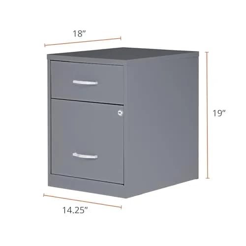 NuSparc 2 Drawer Locking Filing Cabinet | Steel Home Office Storage | Letter-Size | Assembled in USA thumbnail 6
