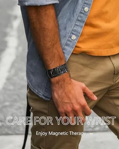 Feraco Pure Copper Magnetic Bracelet for Men | 23 cm (9.05 inches) thumbnail 4