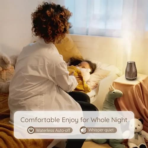 Homeweeks Essential Oil Diffuser 100ml (3.4 Fl Oz) | Ultrasonic Cool Mist for Home & Office thumbnail 7
