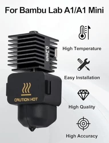 Mviioe 0.2mm A1 A1 Mini A2L Hotend Kit with Silicone Sock | Compatible with Bambu Lab Series thumbnail 6
