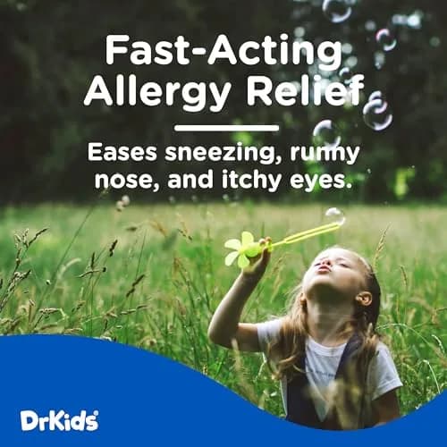 Dr. Kids Children's Allergy Relief Medicine, Mixed Berry Flavor, 24 Count | Fast-Acting Allergy Support for Kids thumbnail 2