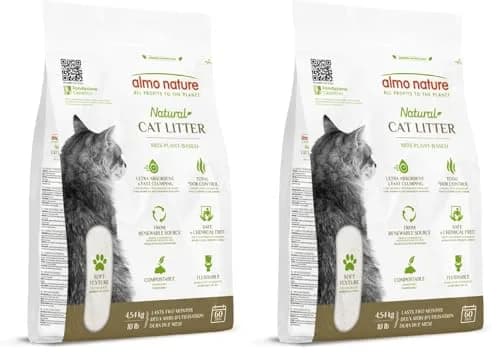 almo nature Natural Plant-Based Clumping Cat Litter 4.54 kg (10 lb) Pack of 2 | Biodegradable Odor Control thumbnail 1