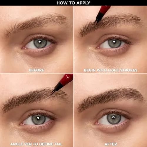 L'Oreal Paris Faux Brow Hair-Like Filling Eyebrow Pen Dark Blonde | Natural, Precise & Waterproof thumbnail 4