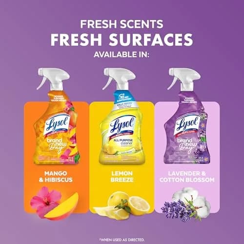 Lysol All Purpose Cleaner Spray Lavender & Cotton Blossom Scent 946ml (32 Fl Oz) | Kills 99.9% of Viruses & Bacteria thumbnail 7