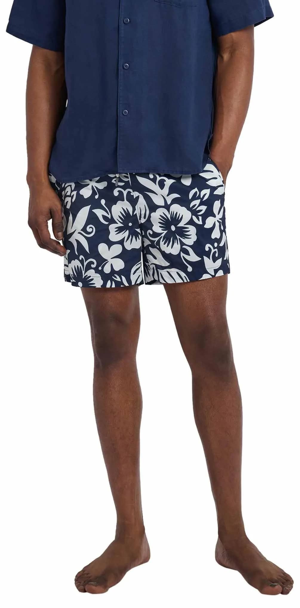 Onia Charles 5" Swim Trunk-Tropical Floral Deep Navy Multi | Quick-Dry Activewear