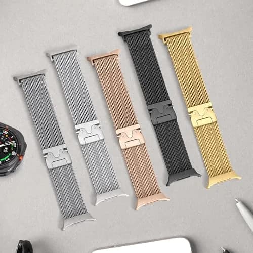 LEIXIUER Milanese Metal Loop for Samsung Galaxy Ultra Watch 47mm | Premium Stainless Steel, Adjustable, Water-Resistant (8.66 inches) thumbnail 4