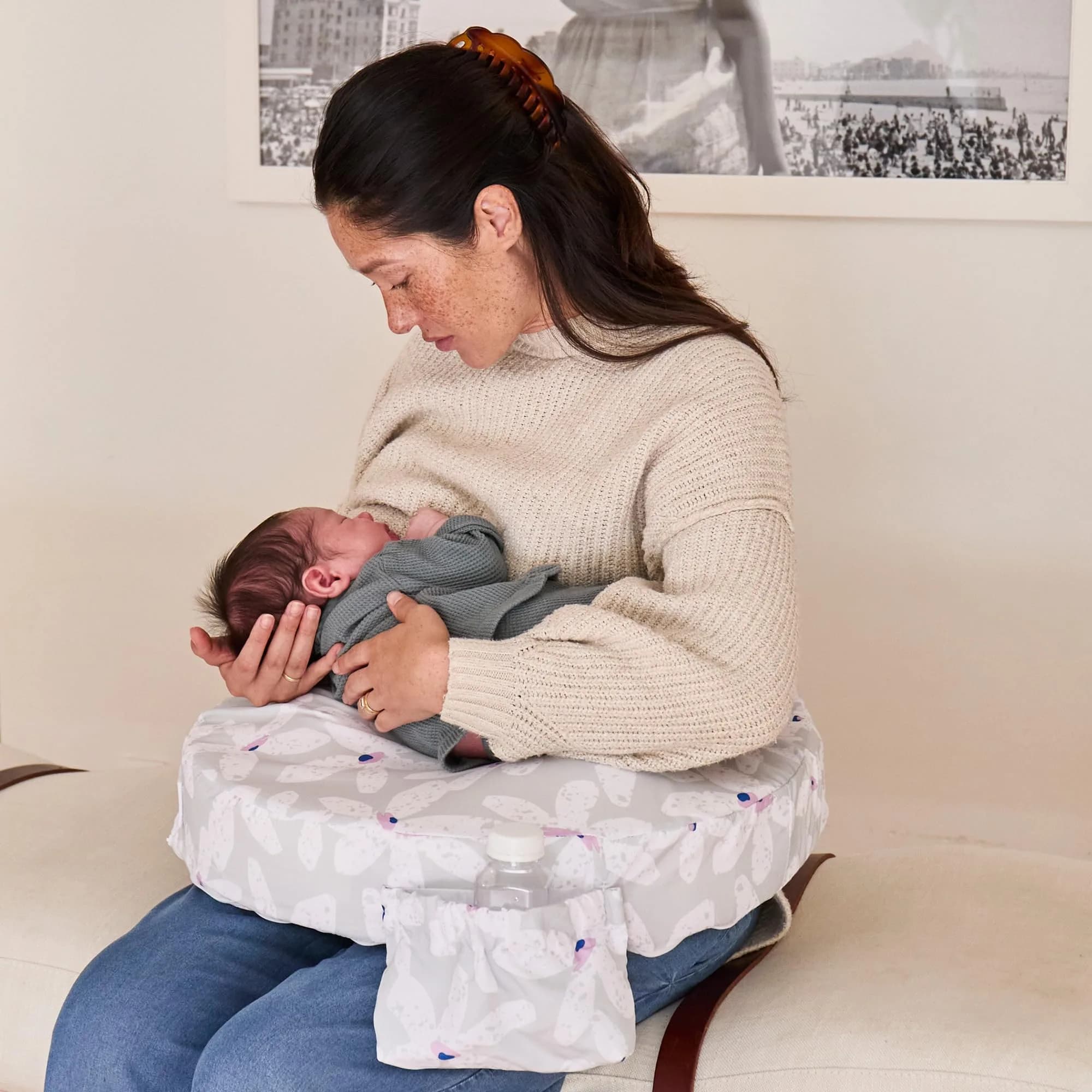 My Brest Friend Original Nursing Pillow Platinum Posies | Ergonomic Support for Mom & Baby - view 2