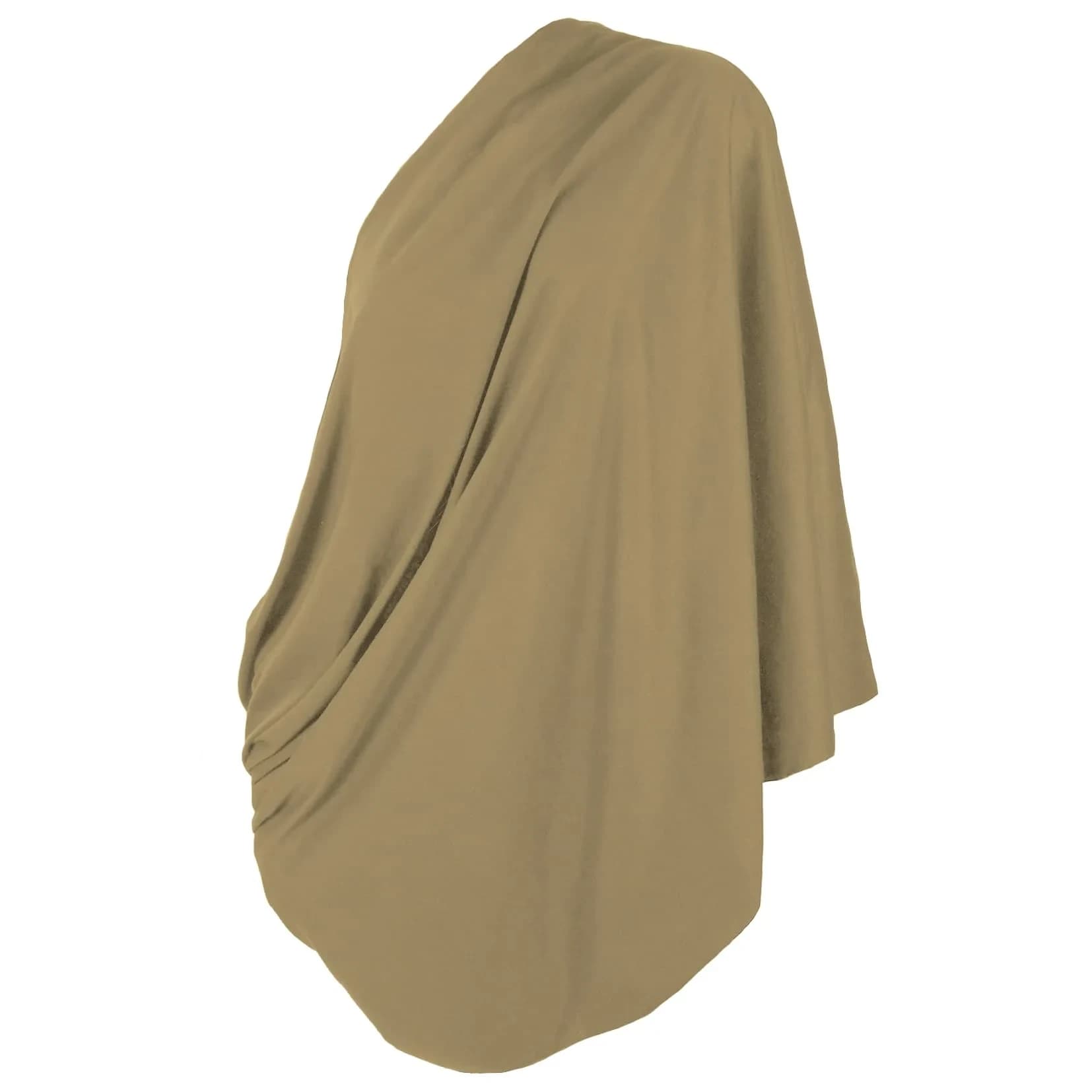 LK Baby 3pk Infinity Nursing Scarf Cover Blue, Grey & Black | Soft Jersey for Breathable Comfort — Light Brown