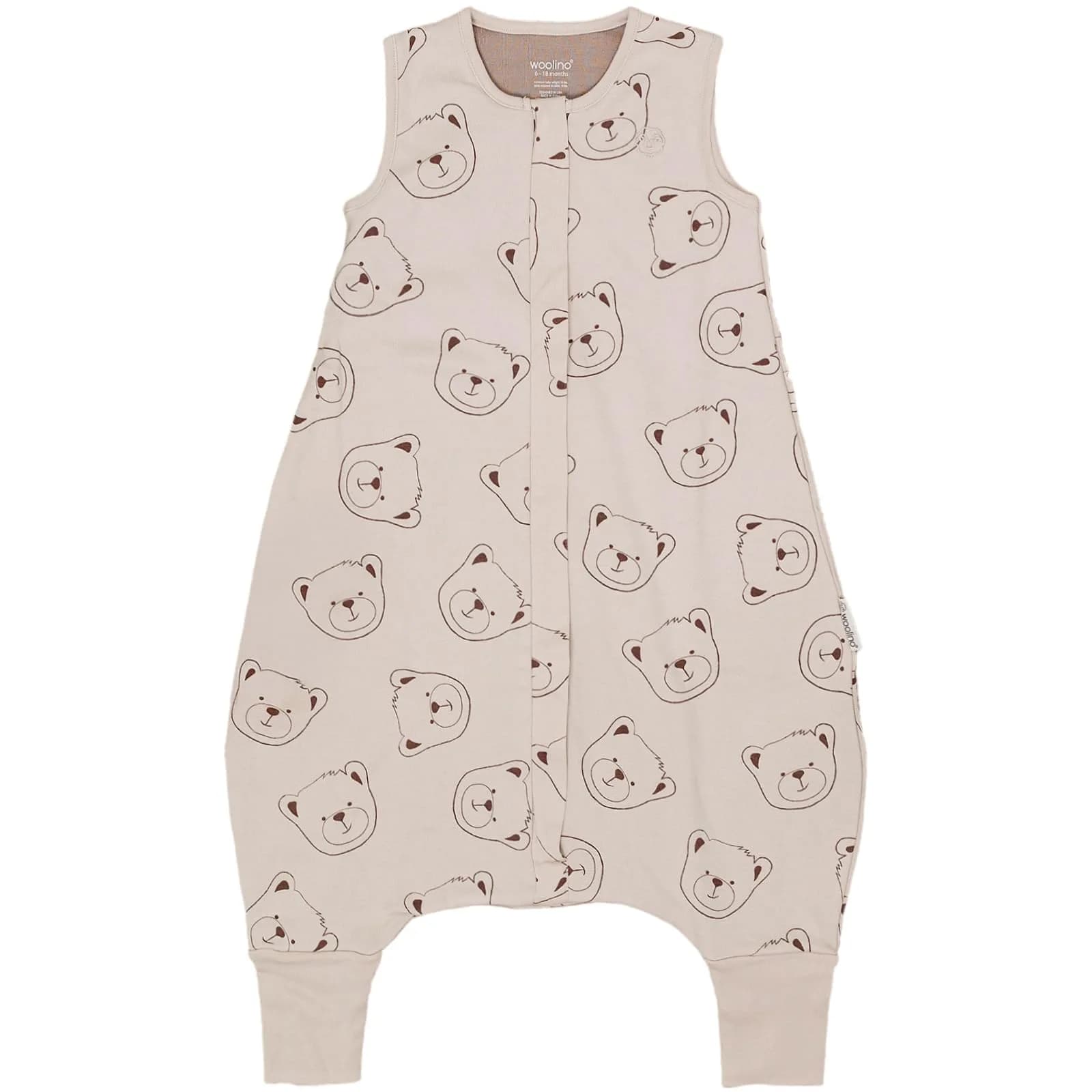 Woolino 4 Season Baby Sleep Bag with Feet Opening | Australian Merino Wool & Organic Cotton, Toddler 18-36mo