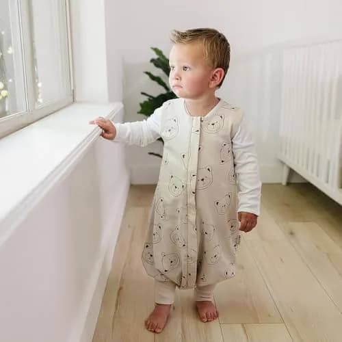 Woolino 4 Season Baby Sleep Bag with Feet Opening | Australian Merino Wool & Organic Cotton, Toddler 18-36mo thumbnail 9
