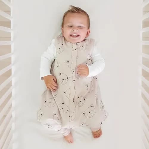 Woolino 4 Season Baby Sleep Bag with Feet Opening | Australian Merino Wool & Organic Cotton, Toddler 18-36mo thumbnail 2